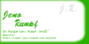 jeno rumpf business card